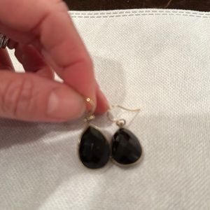 Black onyx drop earrings